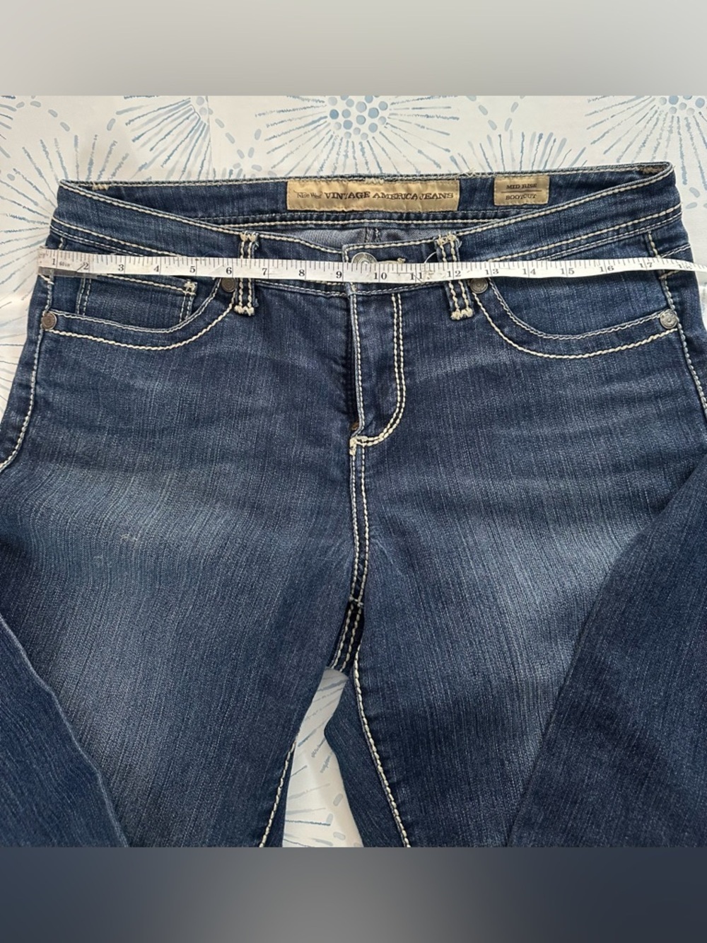 Nine West Vintage American Mid Rise Bootcut Jeans Women's Size 12 - Picture 5 of 12